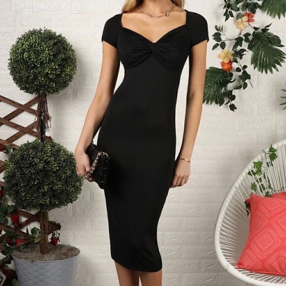 None Dresses & Skirts - Black midi dress